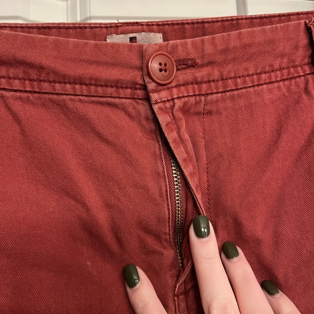 Woolrich HLP01165 Red Cotton Pants Size 14 - Picture 4 of 12